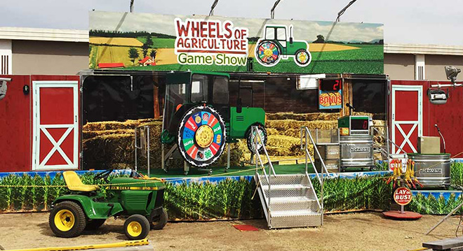 Wheels of Agriculture Game Show stage