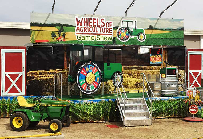 Wheels of Agriculture game show stage
