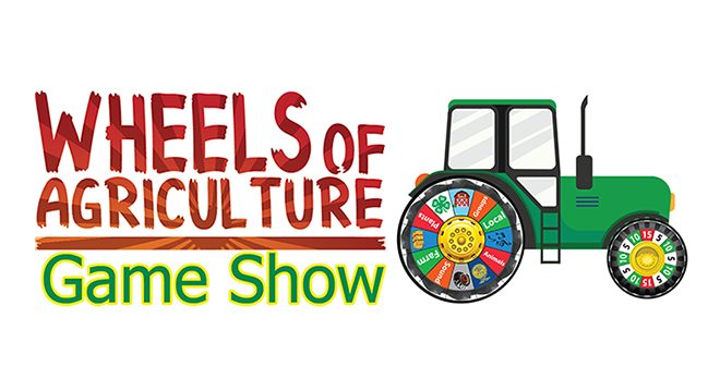 Wheels of Agriculture logo with wheels that look like gameshow spinners