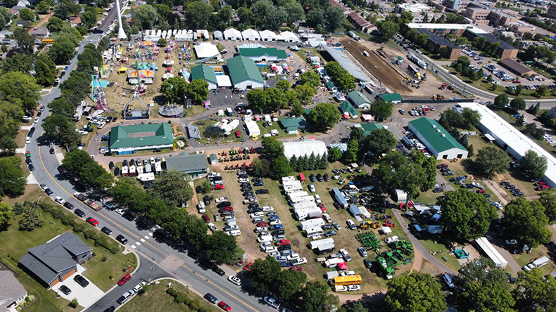 Aerial view of Carver County Fair Grounds